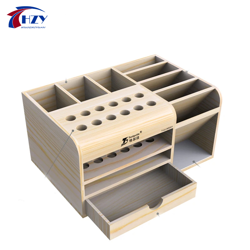 Electronics Repair Table - Toolguide Wooden Storage Box Screwdriver Tweezers