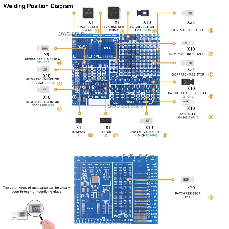 02 Patch Components Electronic - огляд і ціна Electronics Repair Table